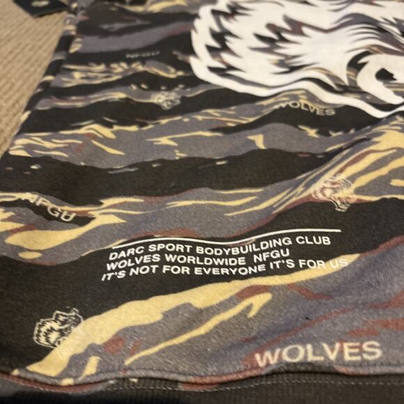 Darc Sport Respect US Raglan French Terry STONE TIGER CAMO HOODIE NWT Small - Picture 12 of 13